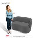 Ver imagem 7 de Kit 2 Poltronas e 1 Namoradeira Aisha Orgânica Bouclê Cinza Escuro - Desk Design