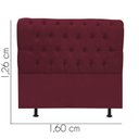 Ver imagem 3 de Cabeceira Estofada Cama Box Queen 160cm París Suede Bordo- Mabe Magazine