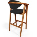 Ver imagem 7 de Banqueta Alta para Cozinha Bancada Bar Sala de Jantar Fixa Cecília L02 Suede Preto - Lyam