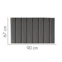Ver imagem 2 de Painel Estofada Carla 90cm Solteiro Para Cama Box Quarto Corino Cinza - Gat Magazine