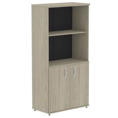 Armário Misto P25 Pandin 80 Cm (largura) em Mdp Cor Castanheira Natural com 2 Portas e 3