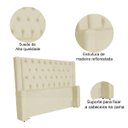 Ver imagem 4 de Kit Cabeceira e Calçadeira Baú Emma Suede Casal 140 Cm