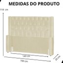 Ver mais imagens de Kit Cabeceira e Calçadeira Baú Emma Suede Casal 140 Cm