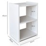 Mesa de Cabeceira Nicho 30 Cm Mdf Branco Mp - 2