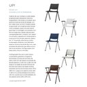 Ver imagem 4 de Cadeira Up com Bracos Assento Bege Base Fixa Preta - 54319