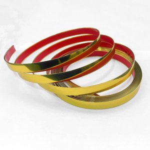 Fita Metalizada Auto Colante Pvc 15mm P Decoração de Móveis e Paredes Dourado 5m
