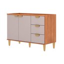Ver imagem 1 de Balcão Cozinha Elena 2 Ptas 3GAVS s/Tampo 120cm Cin/Off MGM