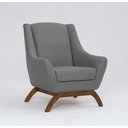 Ver imagem 2 de Poltrona Dekorien Juliet Premium Linho Cinza Escuro Alto Acabamento