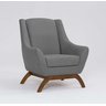 Poltrona Dekorien Juliet Premium Linho Cinza Escuro Alto Acabamento - 2