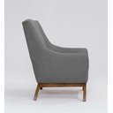 Ver imagem 4 de Poltrona Dekorien Juliet Premium Linho Cinza Escuro Alto Acabamento