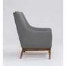 Poltrona Dekorien Juliet Premium Linho Cinza Escuro Alto Acabamento - 4