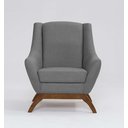 Ver imagem 3 de Poltrona Dekorien Juliet Premium Linho Cinza Escuro Alto Acabamento