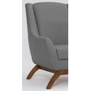 Ver imagem 6 de Poltrona Dekorien Juliet Premium Linho Cinza Escuro Alto Acabamento