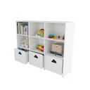 Ver imagem 3 de Estante de Nichos com Baús Nuvem Scott MDF 170cm Branco Woodcore