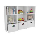 Ver imagem 1 de Estante de Nichos com Baús Nuvem Scott MDF 170cm Branco Woodcore