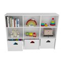 Ver imagem 2 de Estante de Nichos com Baús Nuvem Scott MDF 170cm Branco Woodcore