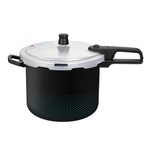 Panela de Pressão Rochedo Pratic Antiaderente Fechamento Externo Preta 4,5l