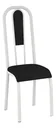 Ver imagem 2 de Kit 6 Cadeiras Madri Corino Tempest Preto Tubo Branco