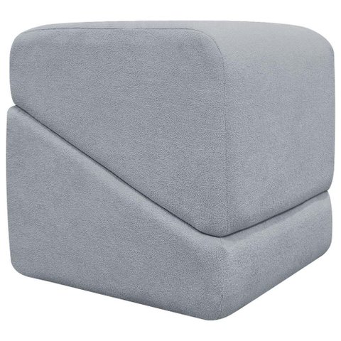 Puff Decorativo para Sala Sense Boucle Persa Concreto Bouclé