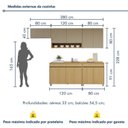 Ver imagem 4 de Cozinha Completa Modulada 5 Peças 9 Portas 3 Gavetas 100% MDF Simone Mendes Marrom