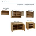 Ver imagem 6 de Cozinha Completa Modulada 5 Peças 9 Portas 3 Gavetas 100% MDF Simone Mendes Marrom