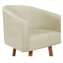 Ver imagem 6 de Poltrona Decorativa Sala de Estar Recepção Luiza Pés Palito Suede Bege - Amarena Móveis