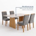 Ver mais imagens de Conjunto Sala de Jantar 4 Lugares Retangular Tampo MDF 120x80cm Mesa Lyra e Cadeiras Carol