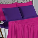 Ver imagem 3 de Jogo de Cama Casal Viúva Nobre 4 Peças Malha 100% Algodão - Pink / Roxo