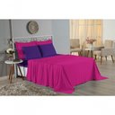 Ver imagem 4 de Jogo de Cama Casal Viúva Nobre 4 Peças Malha 100% Algodão - Pink / Roxo