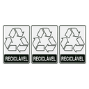 Ver imagem 1 de Combo 3 Adesivos De Sinalização Lixo Reciclável 15x20 Acesso - S-246 F9e