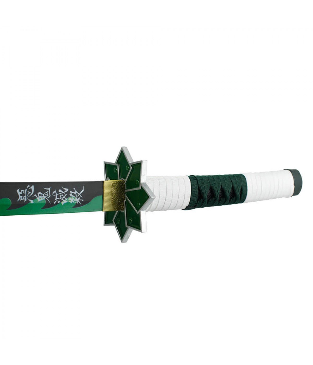 Espada Decorativa Lâmina Verde Guarda Estrela Japonesa Katana 100cm - 3