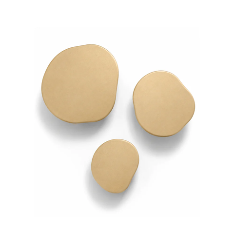 Conjunto de 3 Ganchos Orgânicos Cor:Dourado