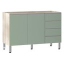 Ver imagem 1 de Balcão De Pia Sem Tamp 120cm E Lis Legno Crem e Verde Jade