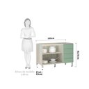 Ver imagem 2 de Balcão De Pia Sem Tamp 120cm E Lis Legno Crem e Verde Jade