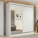 Ver imagem 1 de Guarda-roupa 2 Portas de Correr 2 Gavetas Easy Light com Espelho Branco