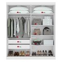 Ver imagem 4 de Guarda-roupa 2 Portas de Correr 2 Gavetas Easy Light com Espelho Branco