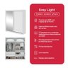 Guarda-roupa 2 Portas de Correr 2 Gavetas Easy Light com Espelho Branco - 9