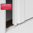 Ver imagem 7 de Guarda-roupa 2 Portas de Correr 2 Gavetas Easy Light com Espelho Branco