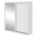 Ver imagem 2 de Guarda-roupa 2 Portas de Correr 2 Gavetas Easy Light com Espelho Branco