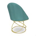 Ver imagem 6 de Kit 04 Cadeiras Poltrona de Jantar Bela Suede Base Metálica Luxo Dourado - Pallazio