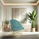 Ver imagem 2 de Kit 04 Cadeiras Poltrona de Jantar Bela Suede Base Metálica Luxo Dourado - Pallazio
