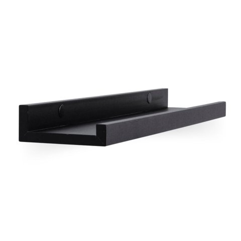 Prateleira Premium Criativa (Selo Fsc) 40 x 9 cm Preta com Revestimento Melaminico Bemfixa