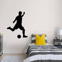 Ver imagem 4 de Adesivo de Parede Jogador de Futebol Silhueta Bola Decoração Quarto Menino Adolescente Kanto Store P