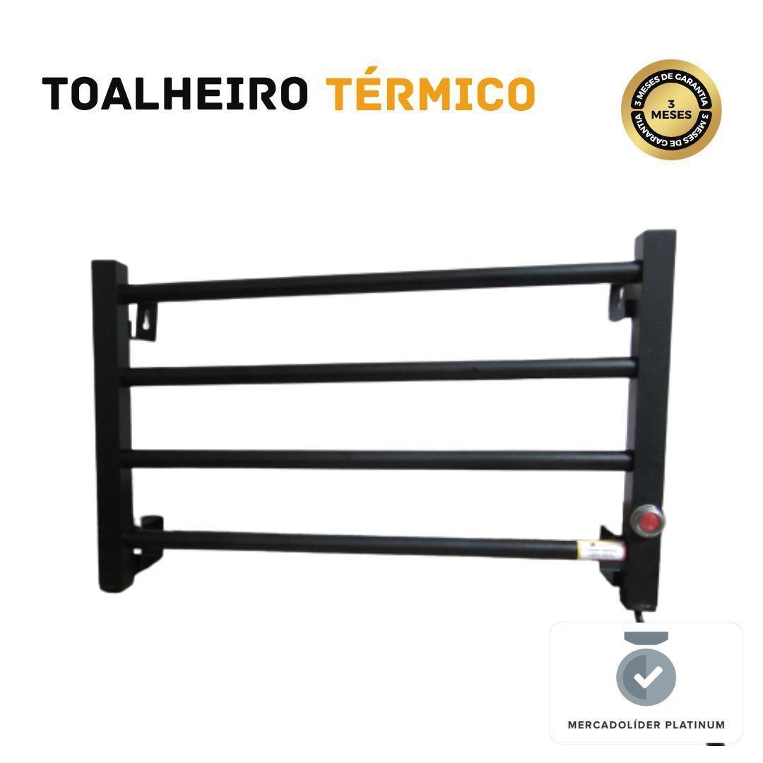 Toalheiro Elétrico - 110v - Preto - Esquerdo