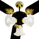 Ver imagem 3 de Ventilador de Teto Venti-delta New Zeta 3 Pás Laqueada Preto/dourado 220v