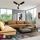 Ver imagem 2 de Ventilador de Teto Venti-delta New Zeta 3 Pás Laqueada Preto/dourado 220v