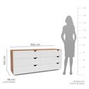 Ver imagem 2 de Cômoda Organizadora 150cm com 6 Gavetas 240821 Linha Porto Politorno