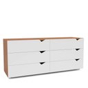 Ver imagem 4 de Cômoda Organizadora 150cm com 6 Gavetas 240821 Linha Porto Politorno