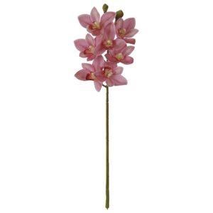 HASTE FLOR ORQUIDEA CYMBIDIUM C/COAT REAL TOQUE X7 ROSA 67cm (FLORARTE)