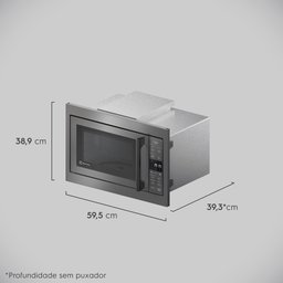 Micro-ondas de Embutir 34L Electrolux ME3BC Painel touch Cinza - 3